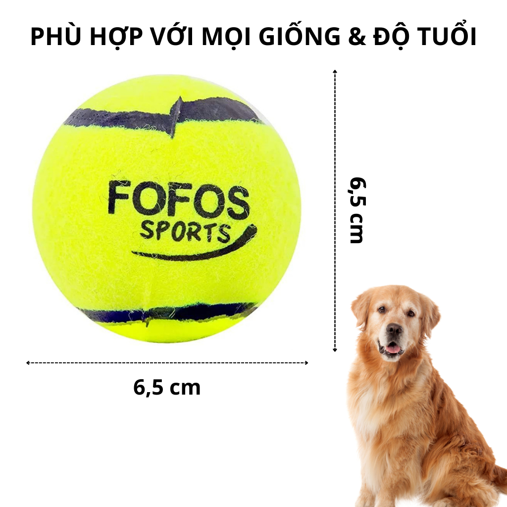 Đồ Chơi Cho Chó Combo 2 Bóng Tenis Gặm Và Huấn Luyện FOFOS