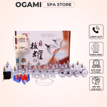 Bộ Giác Hơi Chân Không 24Ly, 32 Ly, Bộ Giác Hơi Không Lửa, Cốc Giác Hơi Dùng Cho Gia Đình Spa- Cá Nhân