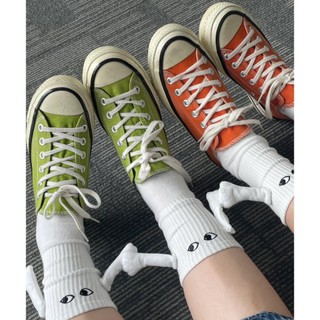 Tất Nam Châm Vớ Đôi Có Tay Cute Đen Trắng Cổ Cao Nam Nữ Độc Lạ T64