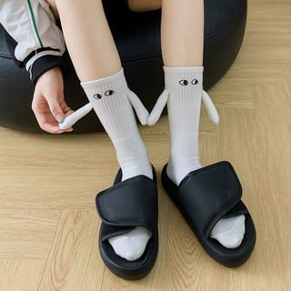 Tất Nam Châm Vớ Đôi Có Tay Cute Đen Trắng Cổ Cao Nam Nữ Độc Lạ T64
