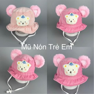 [ 6 tháng - 18 tháng ] Nón tai bèo vành nhún TAI GẤU cho bé Gái - Mũ vành cho trẻ em