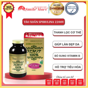 Tảo xoắn tem đỏ Nhật Bản, viên tảo xoắn Spirulina hộp 2200 viên [Date 2026] [Hỏa Tốc]
