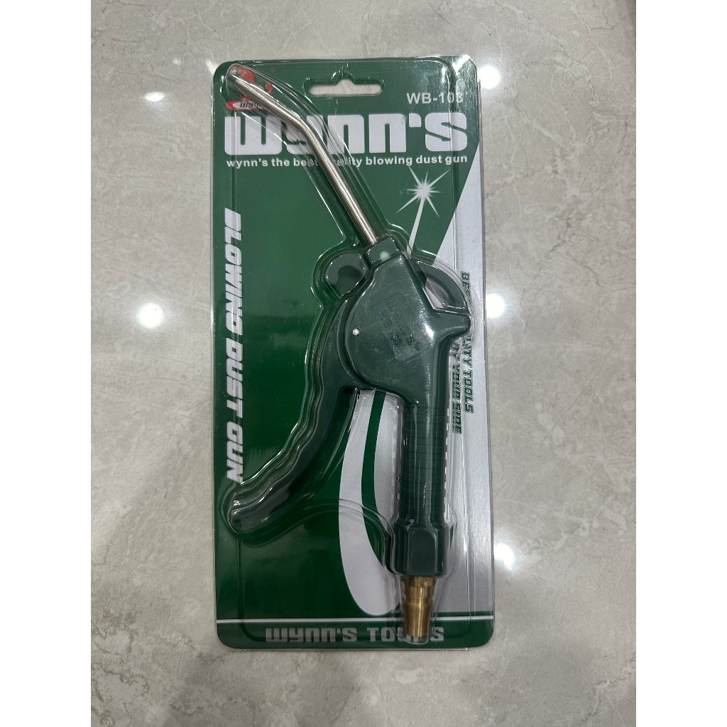 Súng xịt hơi thân nhựa cao cấp Wynn's xịt hơi, dụng cụ xì khô mỏ cong ngắn phù hợp dây máy nén khí, máy bơm hơi