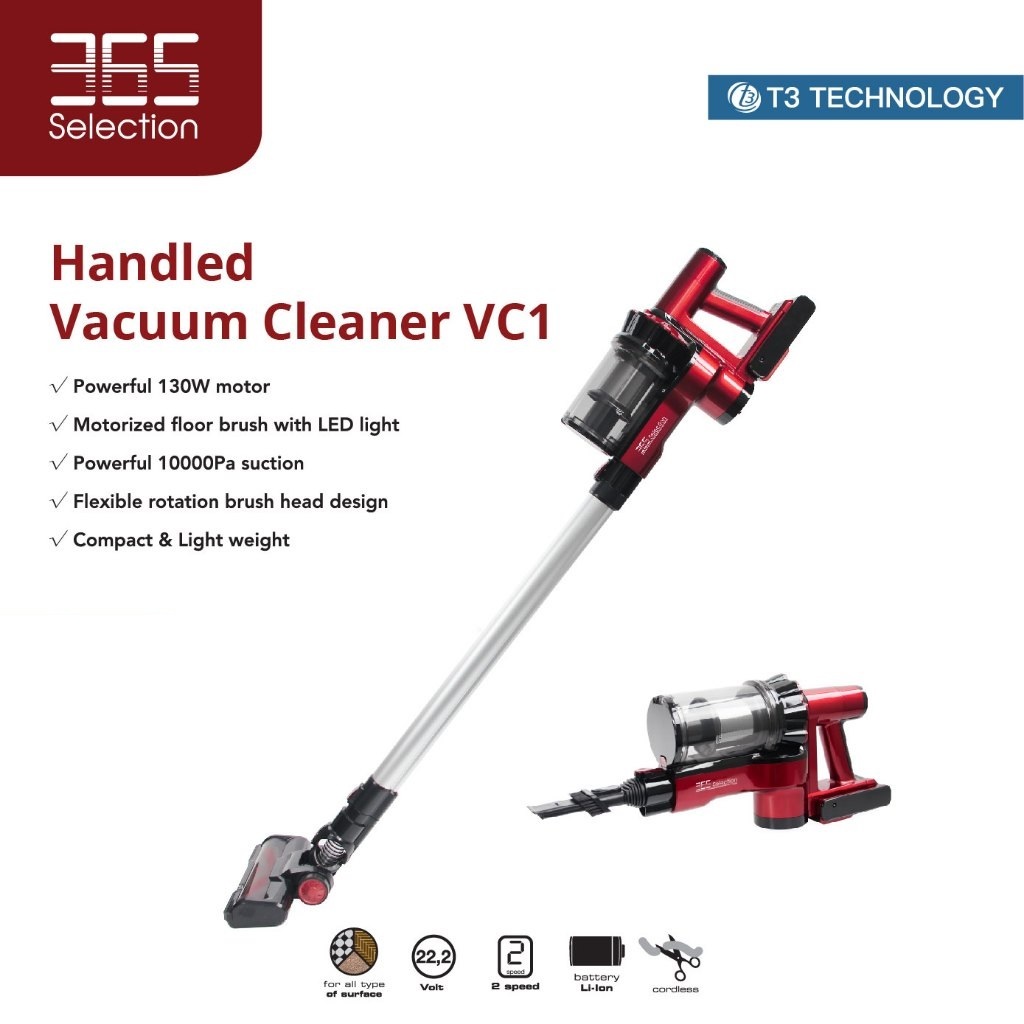 Máy Hút Bụi Cầm Tay Tích Hợp Sạc Pin T3 Handheld Vacuum Cleaner VC1 ...