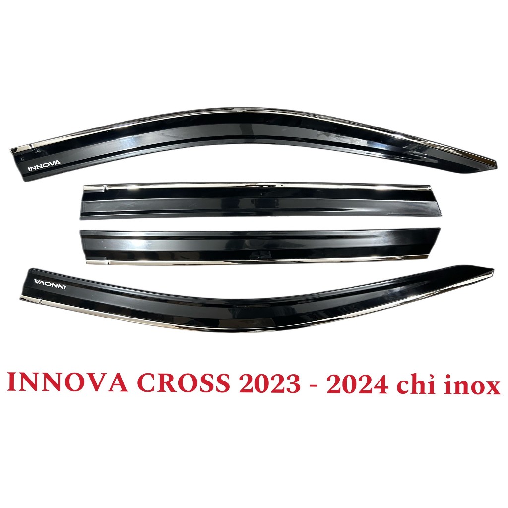 Vè Che Mưa Xe Toyota Innova / Innova Cross đời cuối 2023-2026 viền Chỉ Inox cao cấp nhất thị trường