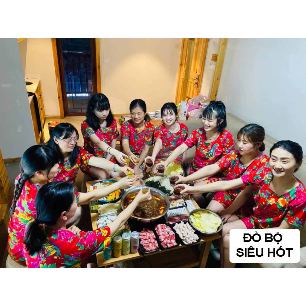 Đồ Bộ Gia ĐÌnh Mặc Chúc Tết Du Xuân - Set hoa con công thanh long khăn trải bàn Con rồng - Kl1