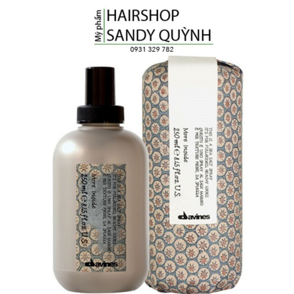 XỊt MuỐi BiỂn LÀm DÀy VÀ TĂng ĐỘ PhỒng Cho TÓc Davines Sea Salt Spray