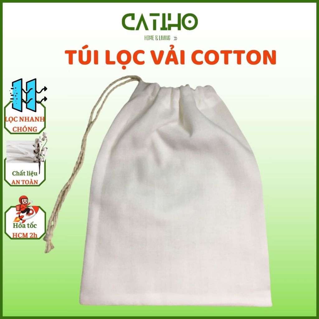 Túi Lọc Trà Cotton Đa Năng Túi Lọc Sữa Hạt Đậu Hũ Cà Phê Kèm Dây Rút ...