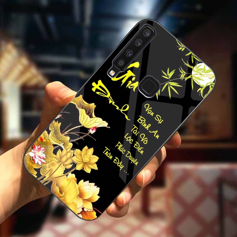 Ốp Lưng SAMSUNG A9 2018 Mặt Lưng Kính Cường Lực Sáng Bóng