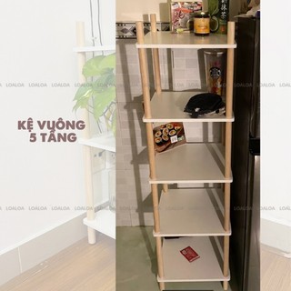 Tab gỗ đầu giường - Kệ gỗ 2,3,4 tầng - Kệ vuông trắng hàng nhập khẩu giá tốt