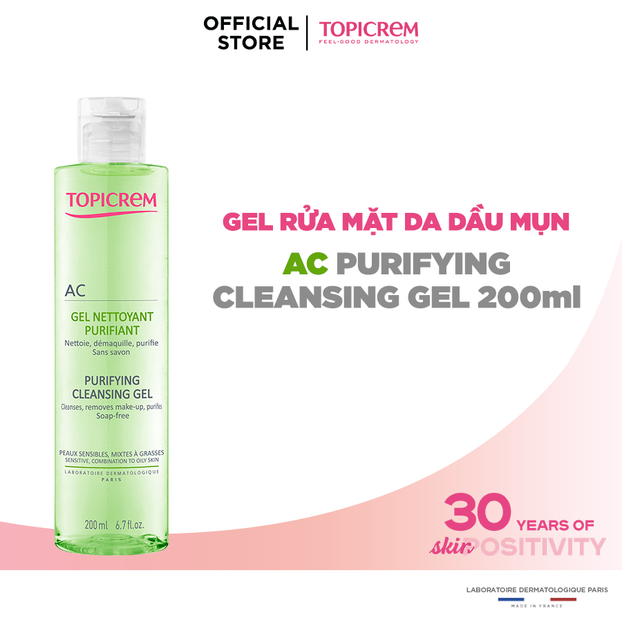 Topicrem AC Purifying Cleansing Gel 200ml, Topicrem