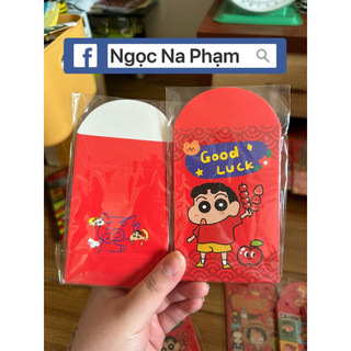 lì xì Shin cậu bé bút chì, lì xì Tết -set 5 cái