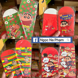 lì xì Shin cậu bé bút chì, lì xì Tết -set 5 cái
