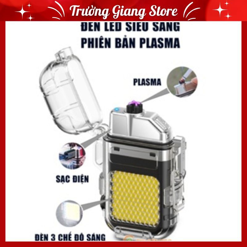 Đèn Led mini siêu sáng 4in1 Plasma đa năng có pin sạc USB tạo nhiệt ...