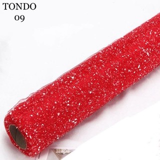 Lưới tuyế màu đỏ cuộn to bản 50 cm dài 4 mét trang trí hoa quả tráp lễ