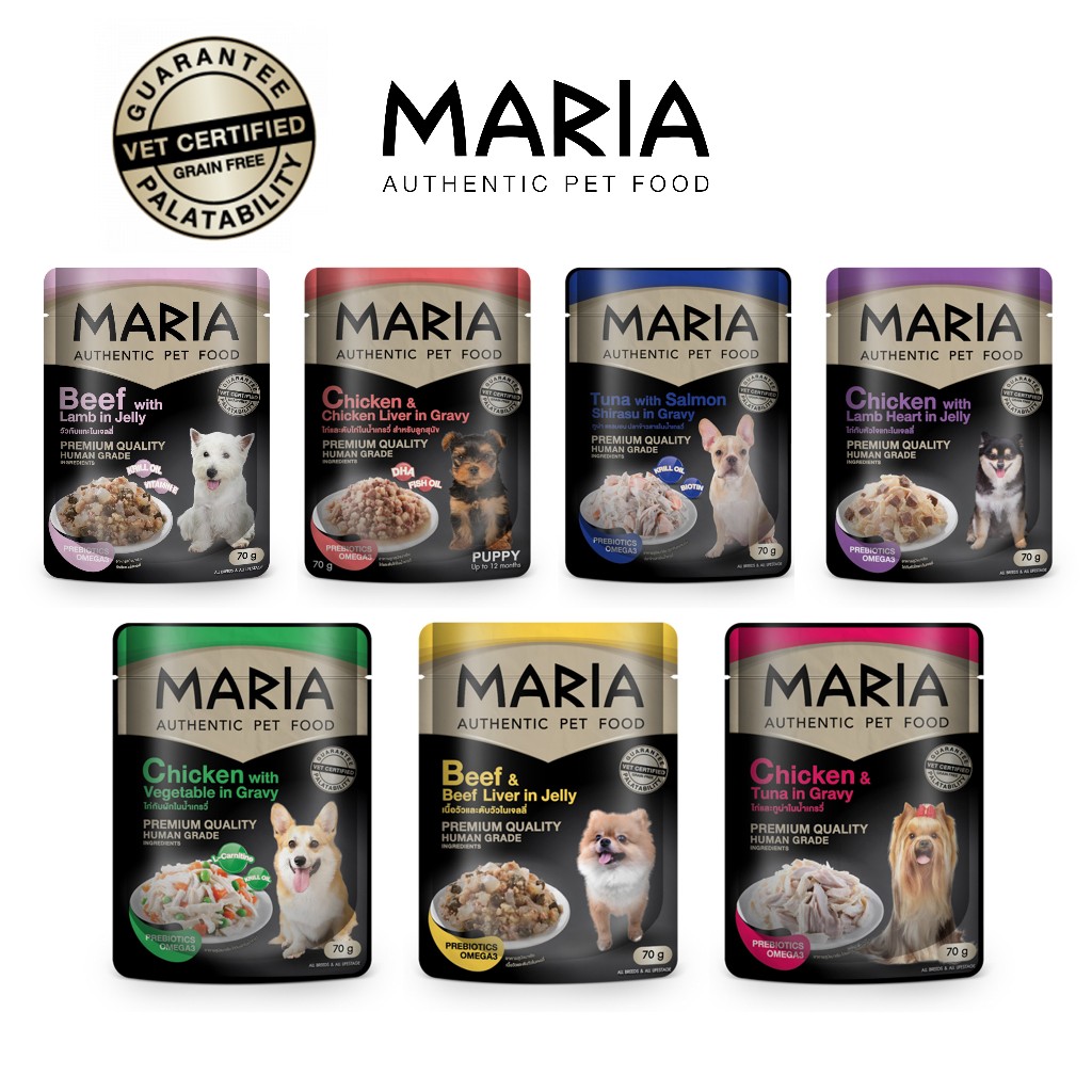 Ảnh Pate cho chó Maria hộp 12 gói 70g 1