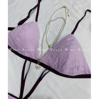 Set đồ lót không gọng, mút mỏng musline - Handmade by Mimi house