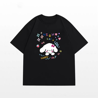 Áo thun unisex hình Cún Happy Day dễ thương áo phông nam nữ form rộng tay lỡ chất thun mềm mịn mỏng nhẹ thời trang