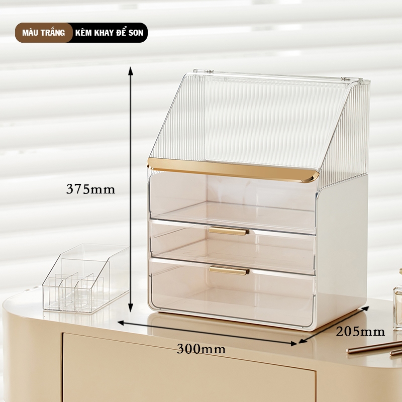 YTC- Hộp Đựng Mỹ Phẩm  2, 3 tầng bản Cao Cấp -Bộ đựng đồ Trang Điểm  không thể thiếu cho Phái Đẹp