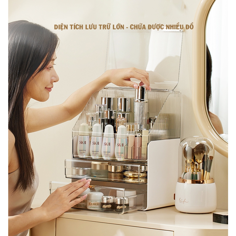 YTC- Hộp Đựng Mỹ Phẩm  2, 3 tầng bản Cao Cấp -Bộ đựng đồ Trang Điểm  không thể thiếu cho Phái Đẹp