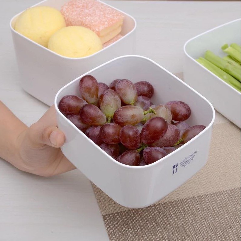 Hộp nhựa đựng thực phẩm White Pack nội địa Nhật Bản dung tích 280ml / 900ml / 1000ml