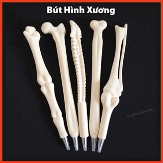 Bút bi mực gel hình xương màu đen xanh bút cute dễ thương thiết kế lạ mắt nhiều mẫu Shopee