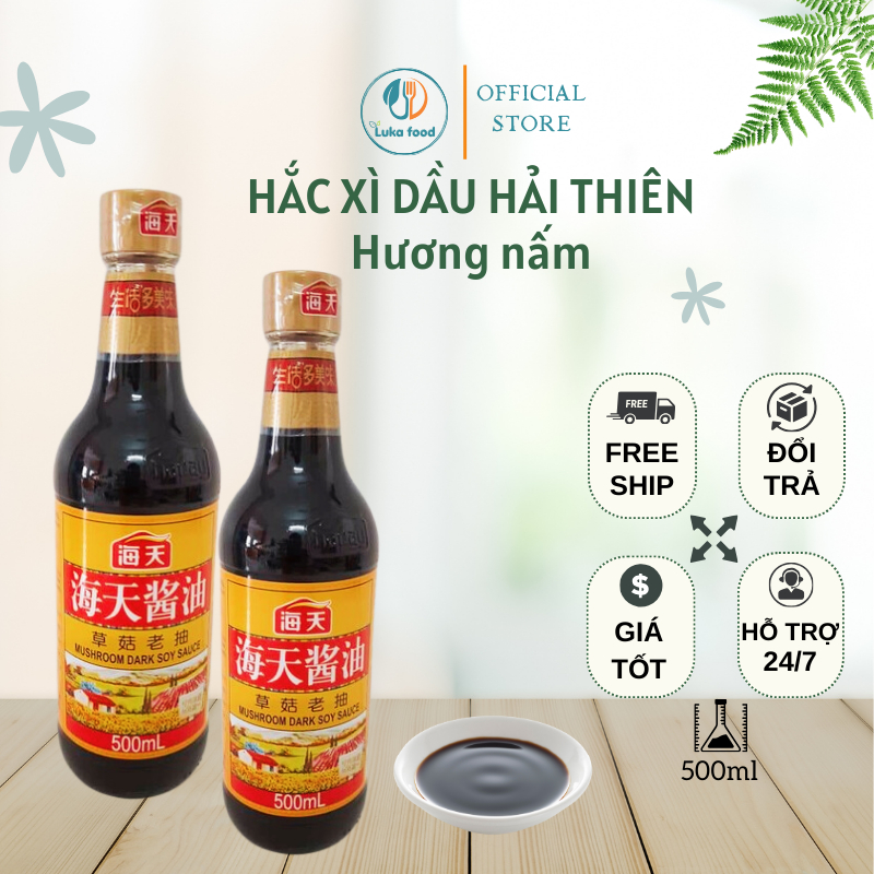 Hắc Xì Dầu Hải Thiên Hương Nấm (500ml) – Bí Quyết Cho Món Kho Chuẩn Vị Hoa