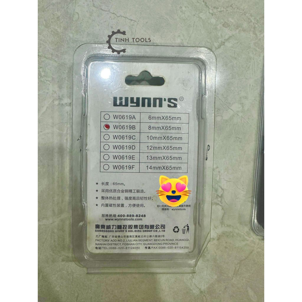 (LẺ 1 CÁI) Đầu bắn tôn | Đầu xiết tôn (tole) hiệu Wynn's đủ size 8mm, 10mm, 12mm, 13mm