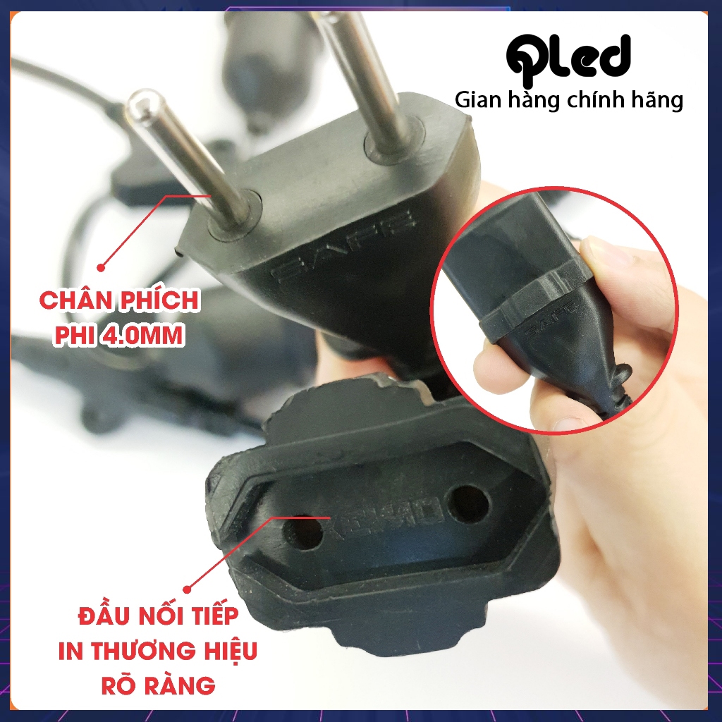 Bộ Dây đui đèn Qled trang trí ngoài trời chống nước lõi đồng dùng cho quán cà phê, trà chanh,... 5m/7,5m/10m kèm bóng