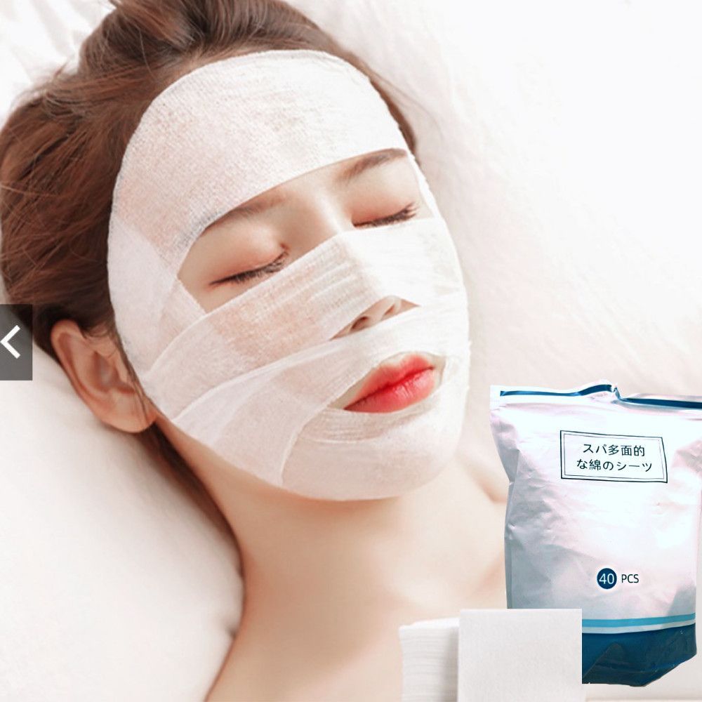 Bông cotton pad lotion mask đắp toner gói 40 miếng bông tẩy trang mỏng ...