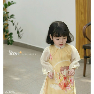 Áo dài Trung Thu cách tân dễ thương cho bé gái 1-6t (9-25kg) N0062