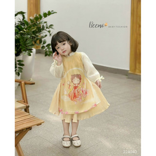 Áo dài Trung Thu cách tân dễ thương cho bé gái 1-6t (9-25kg) N0062