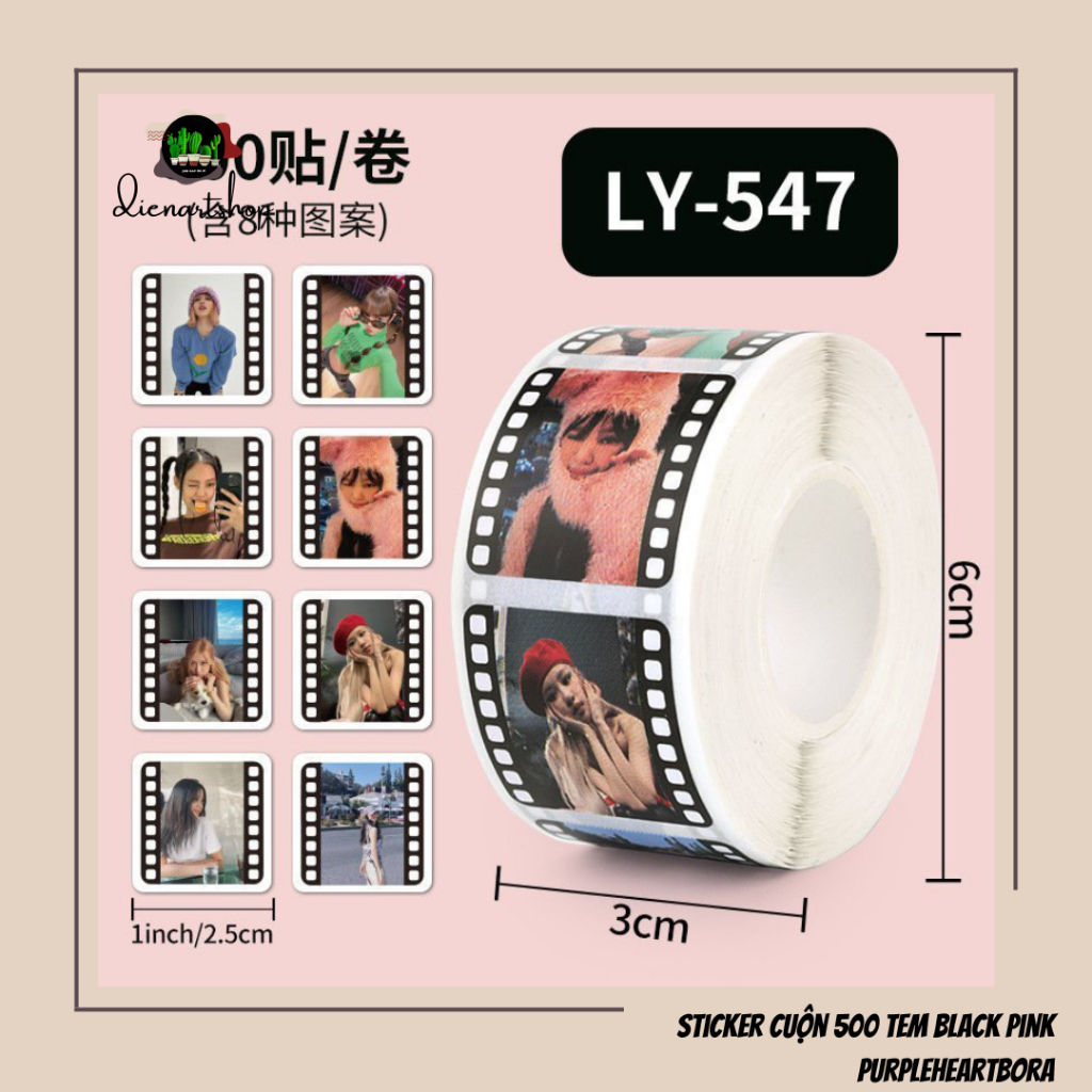 Cuộn 500 tem sticker Blackpink _MIX 500 TEM STICKER BLACKPINK | Shopee ...