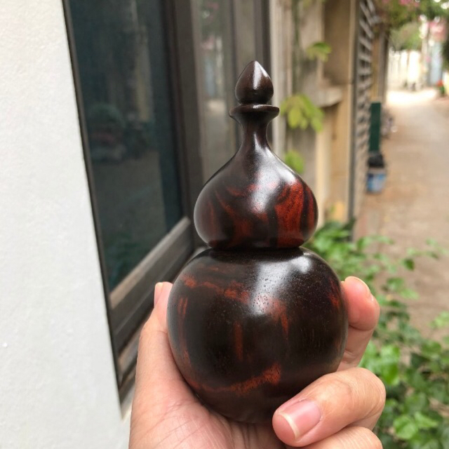 Lọ tăm gỗ Trắc đỏ đen Hương đỏ Bách xanh dáng hồ lô giá xưởng gỗ làng nghề tiện Nhị Khê