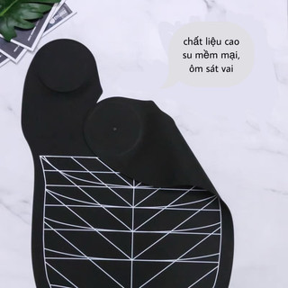 Lót Vai Cao Su Cắt Tóc Dài Có Kẻ Vạch Hàng Cao Cấp, Bạt Cắt Tóc Cao Su