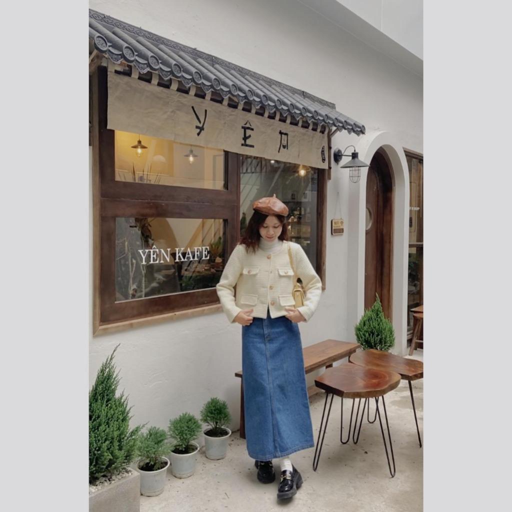 Áo Dạ Tweed Cúc Đồng Brand SDD QC CAO CẤP - SANA CLOSET