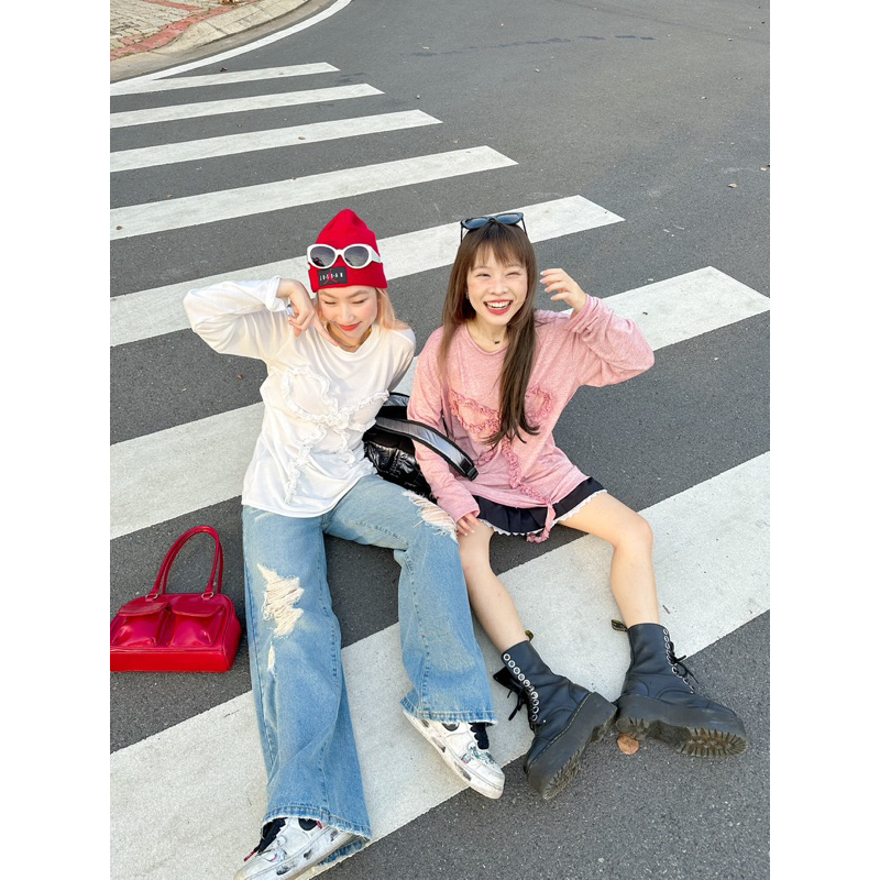 Ripped Jeans - Quần jeans ống suông rách gối Remmus cho nữ