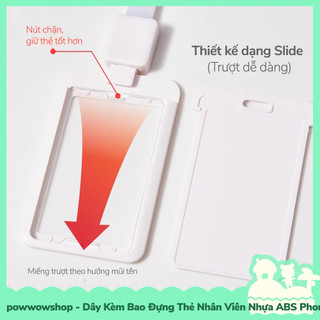 [Sẵn VN - Hỏa Tốc] Dây Kéo Rút Kèm Bao Đựng Thẻ Nhân Viên / Học Sinh / Sinh Viên Nhựa ABS Phong Cách Đơn Giản Tinh Tế