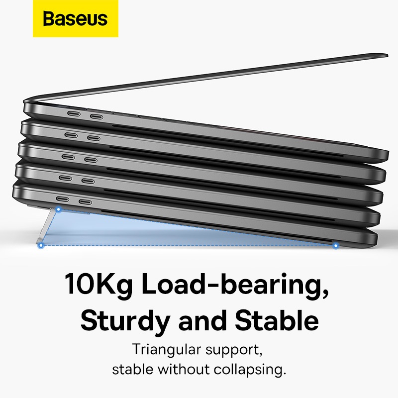 BASEUS Bộ 2 giá đỡ laptop mini Baseus mỏng có thể gập lại Giá đỡ bàn phím nhôm cho Macbook Xiaomi Notebook