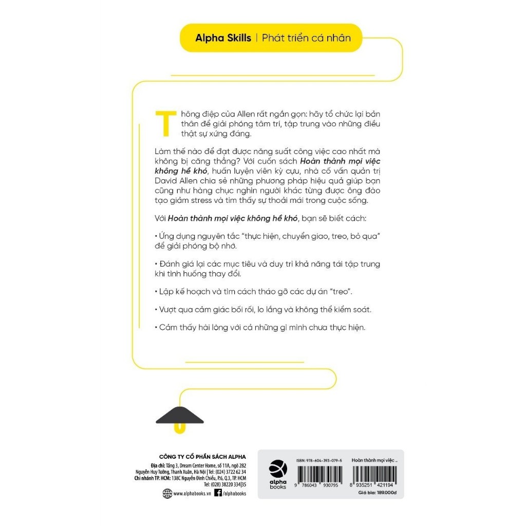 Sách: Hoàn Thành Mọi Việc Không Hề Khó - Tái Bản Mới Nhất (Alpha Books)