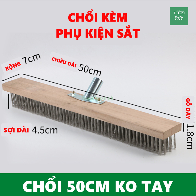 Chổi sắt cầm tay không rỉ chà rửa vệ sinh rong rêu ố vàng nền sân vườn ...