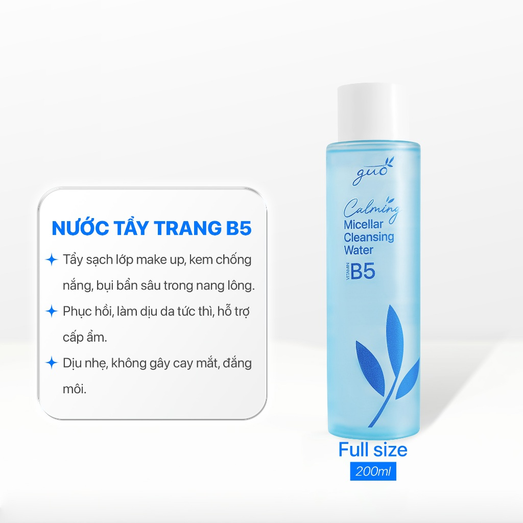 Ảnh 2 Nước Tẩy Trang B5 Fullsize Làm Sạch Sâu, Dịu Nhẹ, Dưỡng Ẩm Cho Mọi Loại Da 400ml GUO 2