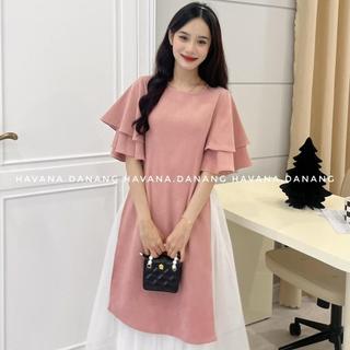 Set áo dài cách tân tay bồng cánh tiên hai tầng kèm chân váy voan HAVANA AD45