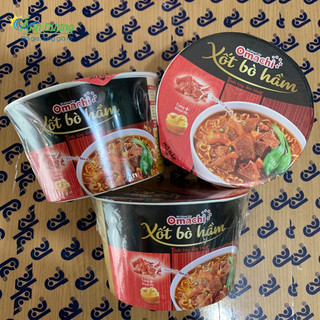 Mì tôm ly Omachi vị xốt bò hầm mới - nước cốt đậm đà