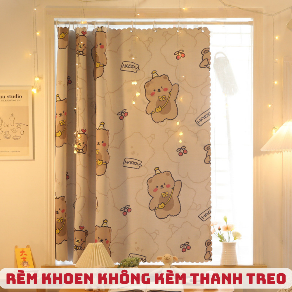 Rèm Khoen hoạ tiết treo tường chống nắng, trang trí cửa sổ phòng khách ...