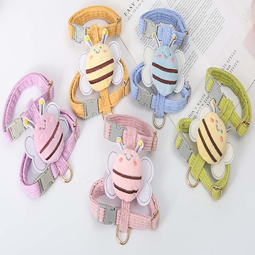 Dây Dắt Mèo Cho Thú Cưng Chó Con Ong Đáng Yêu Đi Dạo Dạng Yếm Poodle Chihuahua To Lớn Cái Bull Size Nhỏ 1 Tháng Tuổi