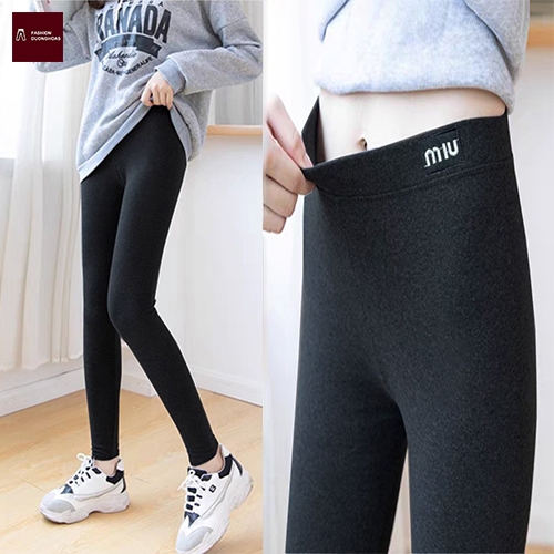 Quần Legging Nữ Nót Lông Vải Loại 1 Dày Mặc Siêu Ấm Mẫu Mới Tôn Đường Cong Vóc Dáng Trẻ Trung