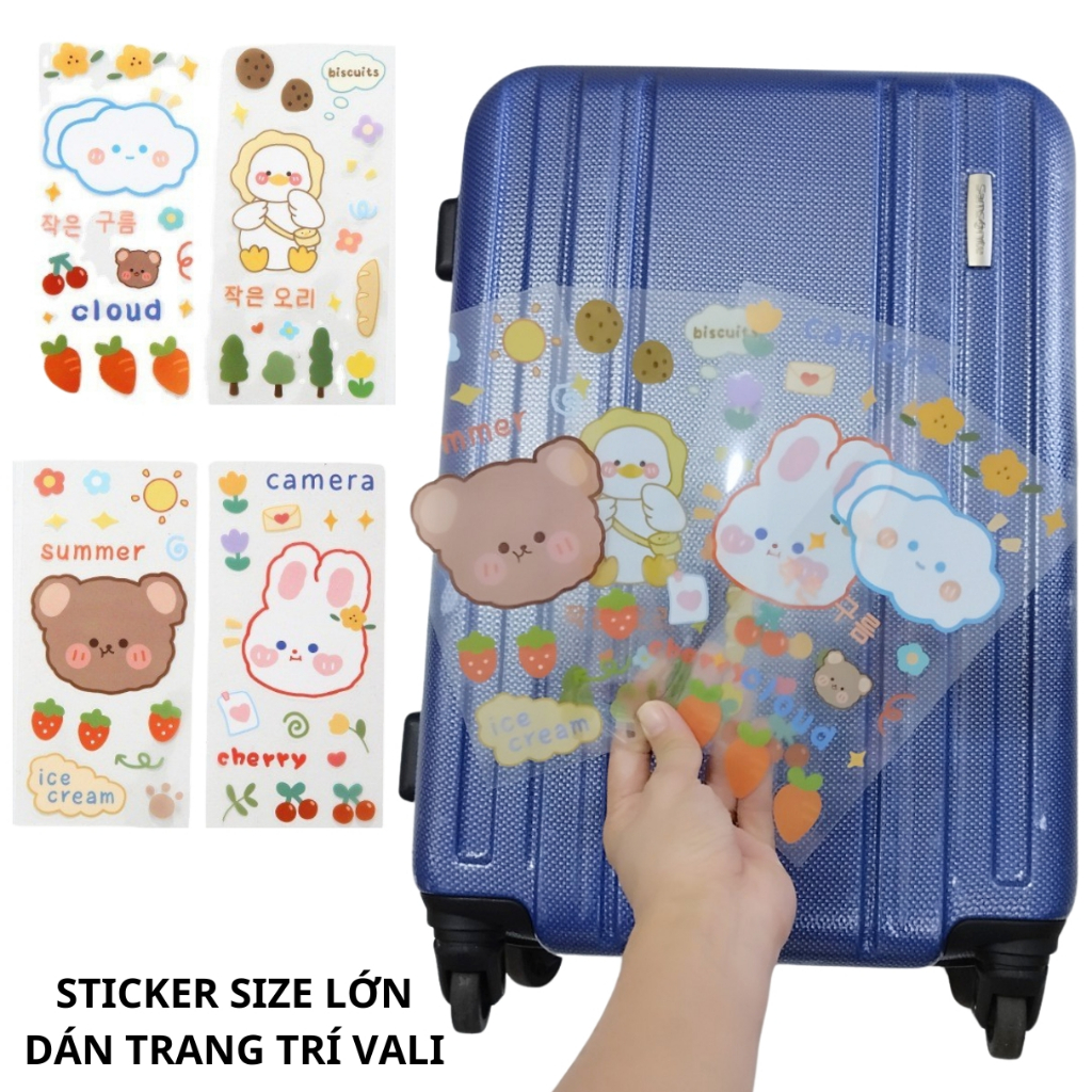 [Size lớn] Miếng dán Sticker trang trí Vali, ốp lưng điện thoại trong ...