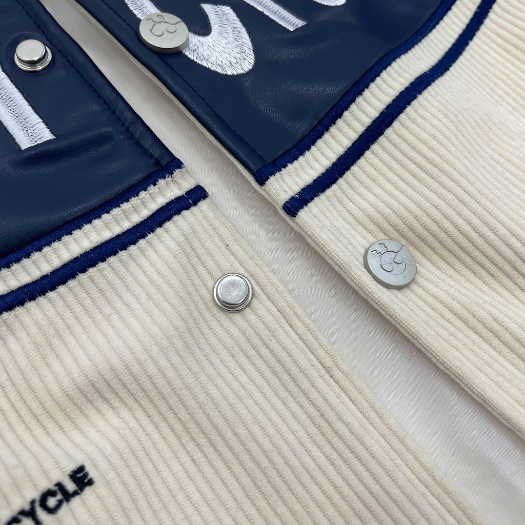 Áo Khoác Varsity Local Brand Orbit City Cycle 2 lớp nỉ nhung phối da nam nữ form rộng oversize