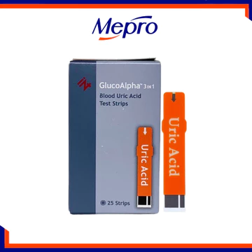 Hộp 25 Que Test Acid Uric Dùng Cho Máy Đo Đường Huyết IN4 Care Glucoalpha